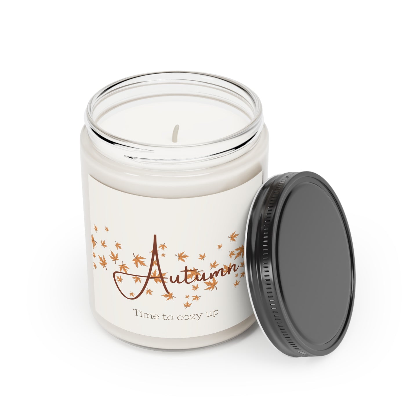 Autumn Aromatherapy Scented Candle, Cinnamon Stick Scent, Relaxation, Self-Care, Gift for Her, Holiday Vegan Candle
