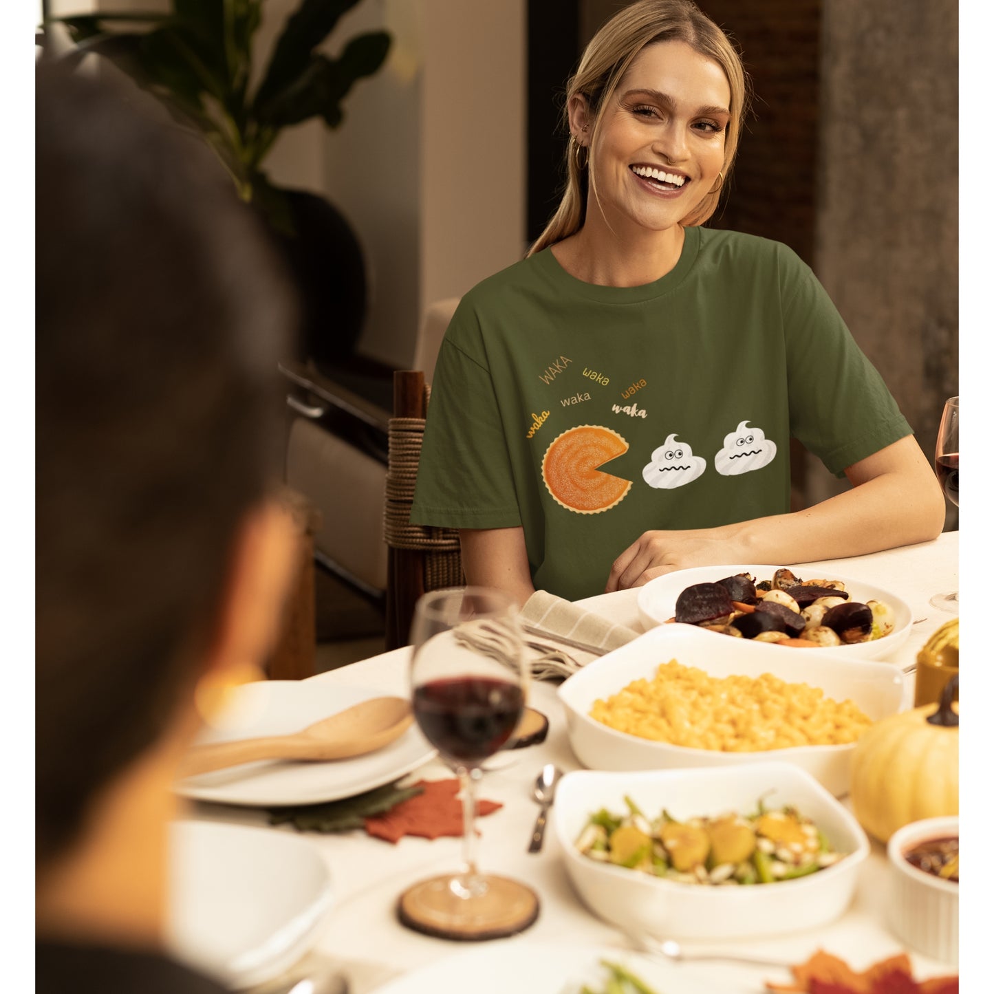 Thanksgiving Tshirt, Pumpkin Pie Shirt, Fall Shirt Women, Funny Holiday Sweatshirt, Humor Quote T-Shirt, Gift for Her, Family Thanksgiving, Pumpkin Pac-Man T-shirt