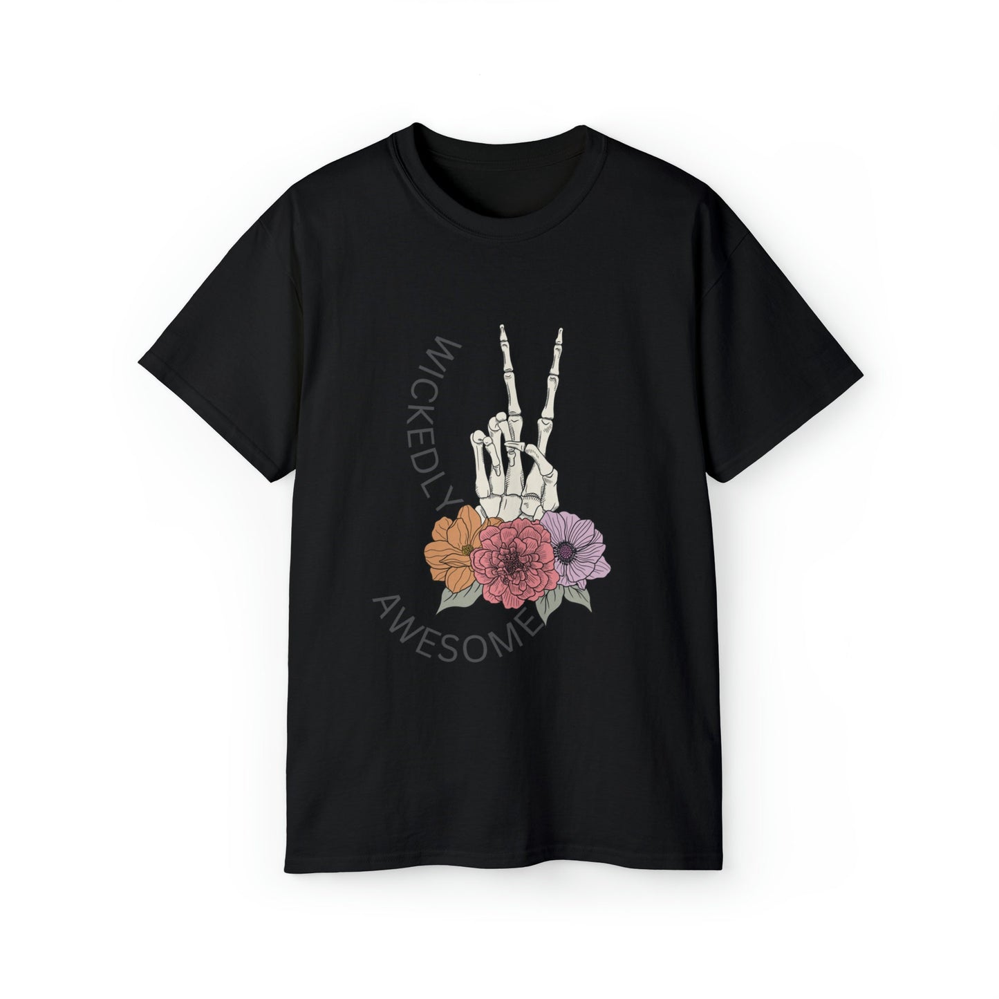 Halloween Graphic Shirt Fall Cotton Tee Wickedly Awesome Halloween Costume Holiday Gift