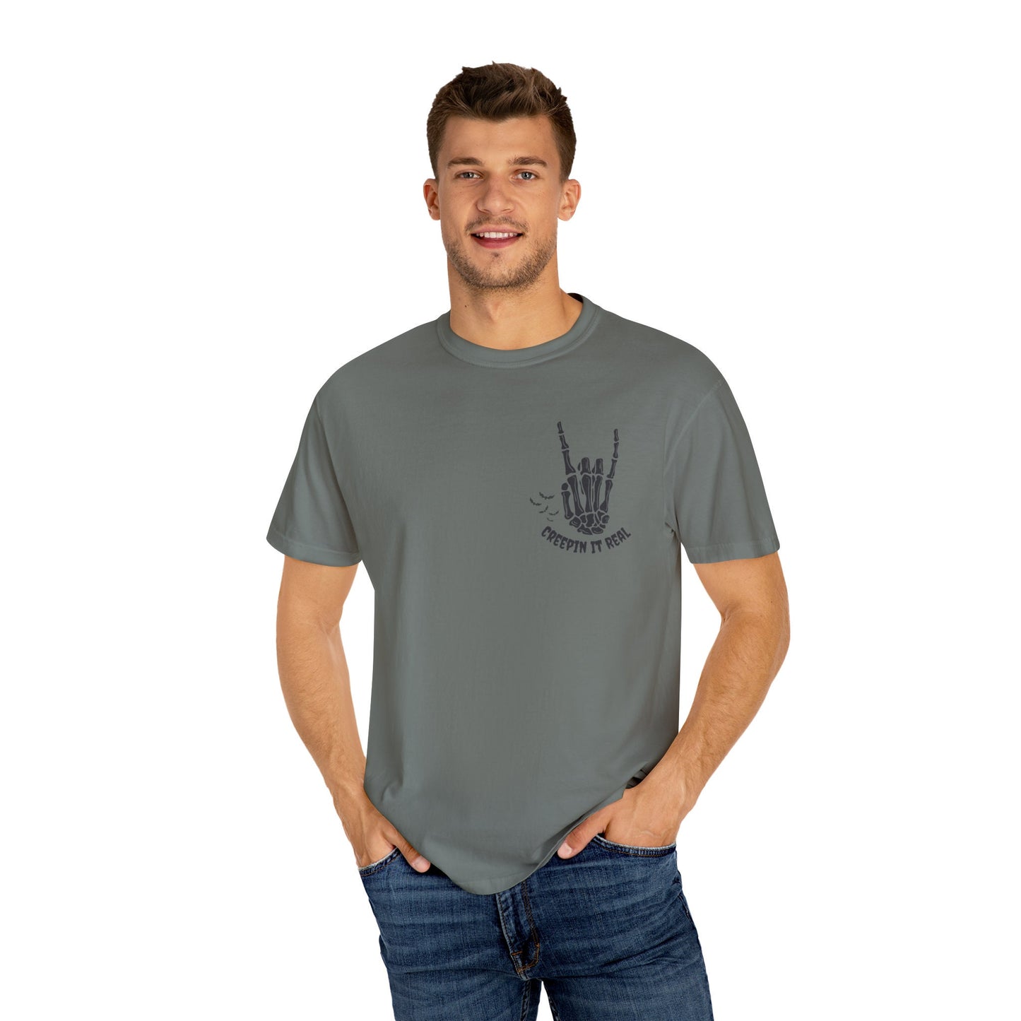 Unisex Garment-Dyed T-shirt Halloween Ring Spun Cotton Tee