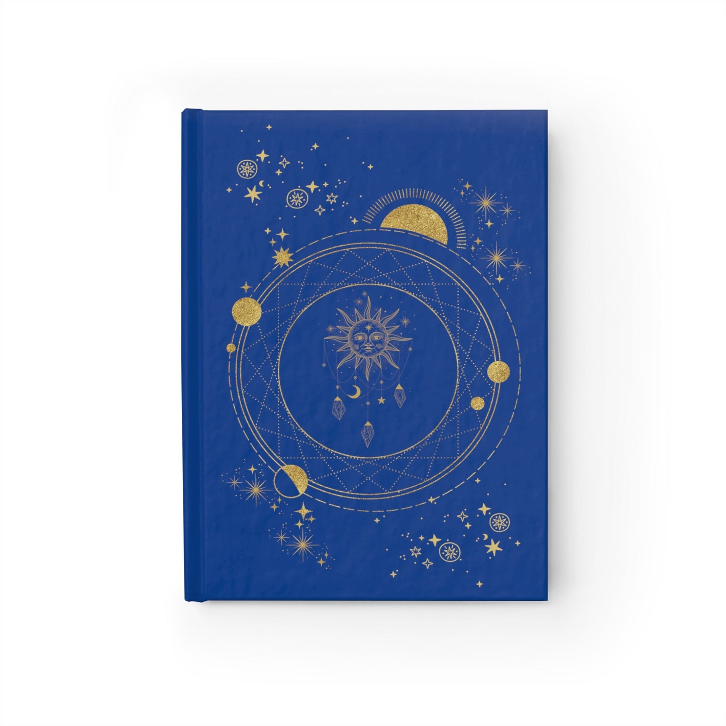 Sun Moon Stars Dream Work Journal, Celestial Book, Hard Cover Lined, Mindfulness Workbook, Shadow Work Journal