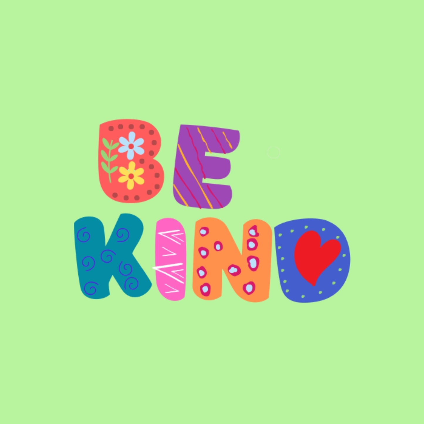Be Kind Kiss Cut Sticker Retro Hippie Style Vintage Decal Bright Color Sticker