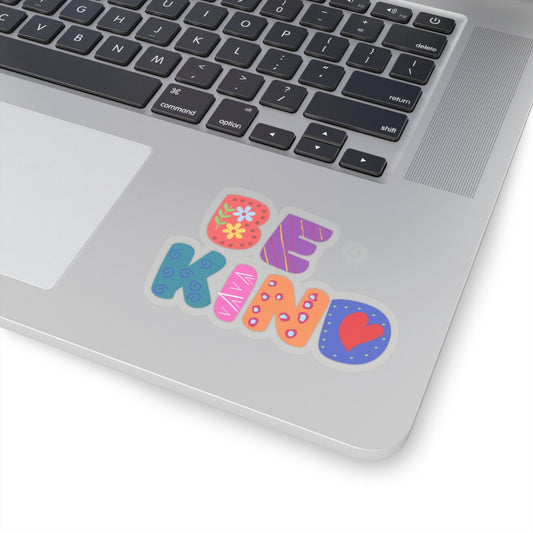 Be Kind Kiss Cut Sticker Retro Hippie Style Vintage Decal Bright Color Sticker