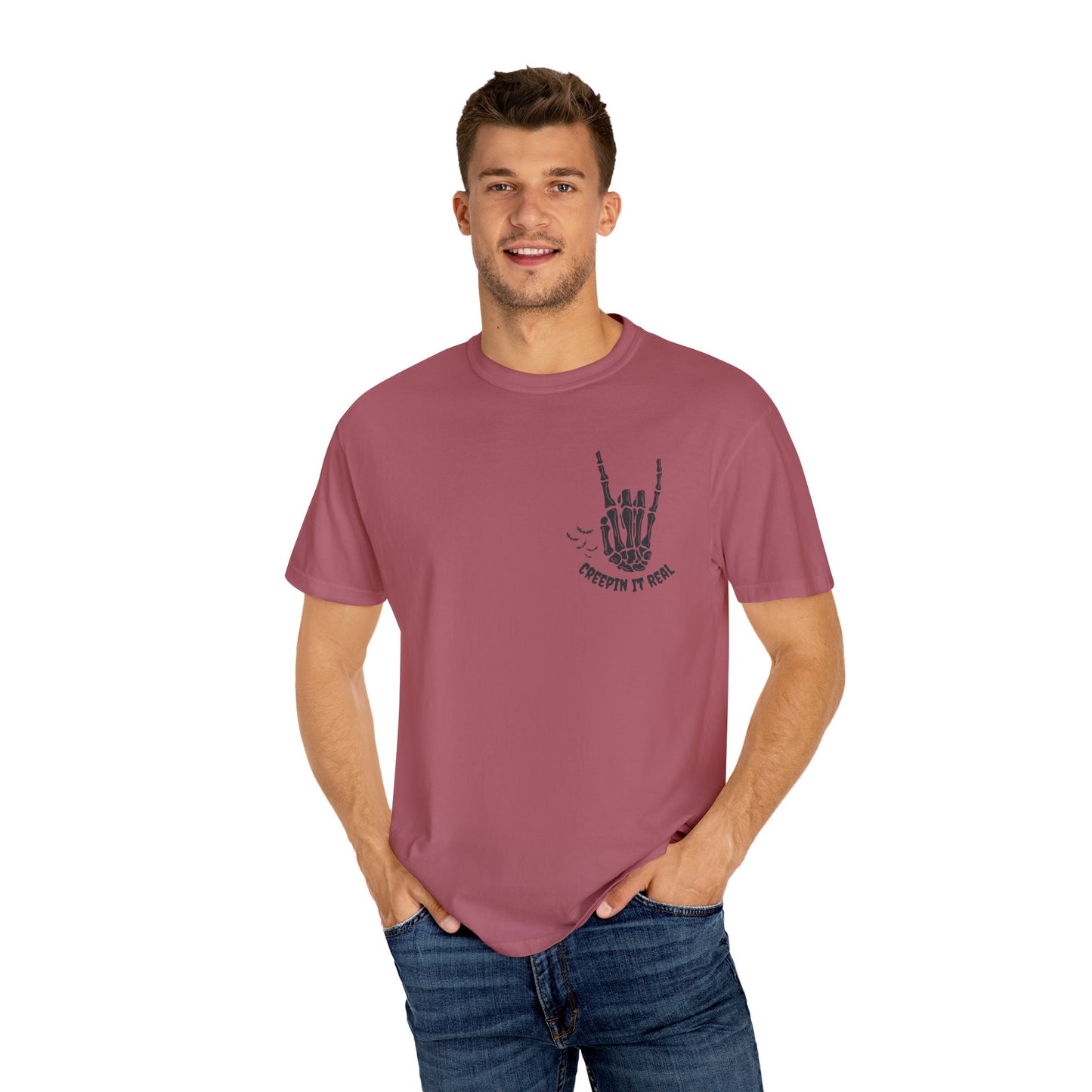 Unisex Garment-Dyed T-shirt Halloween Ring Spun Cotton Tee