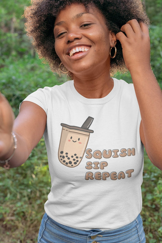 Boba Squishie Unisex Ultra Cotton Tee Artistic Tea Shirt Cool Graphic Shirt Squishy