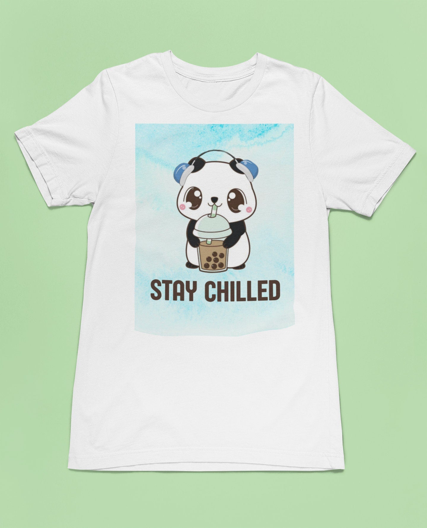 Fun Graphic T Shirt Boba Tea Panda Cotton Shirt Boba Chic