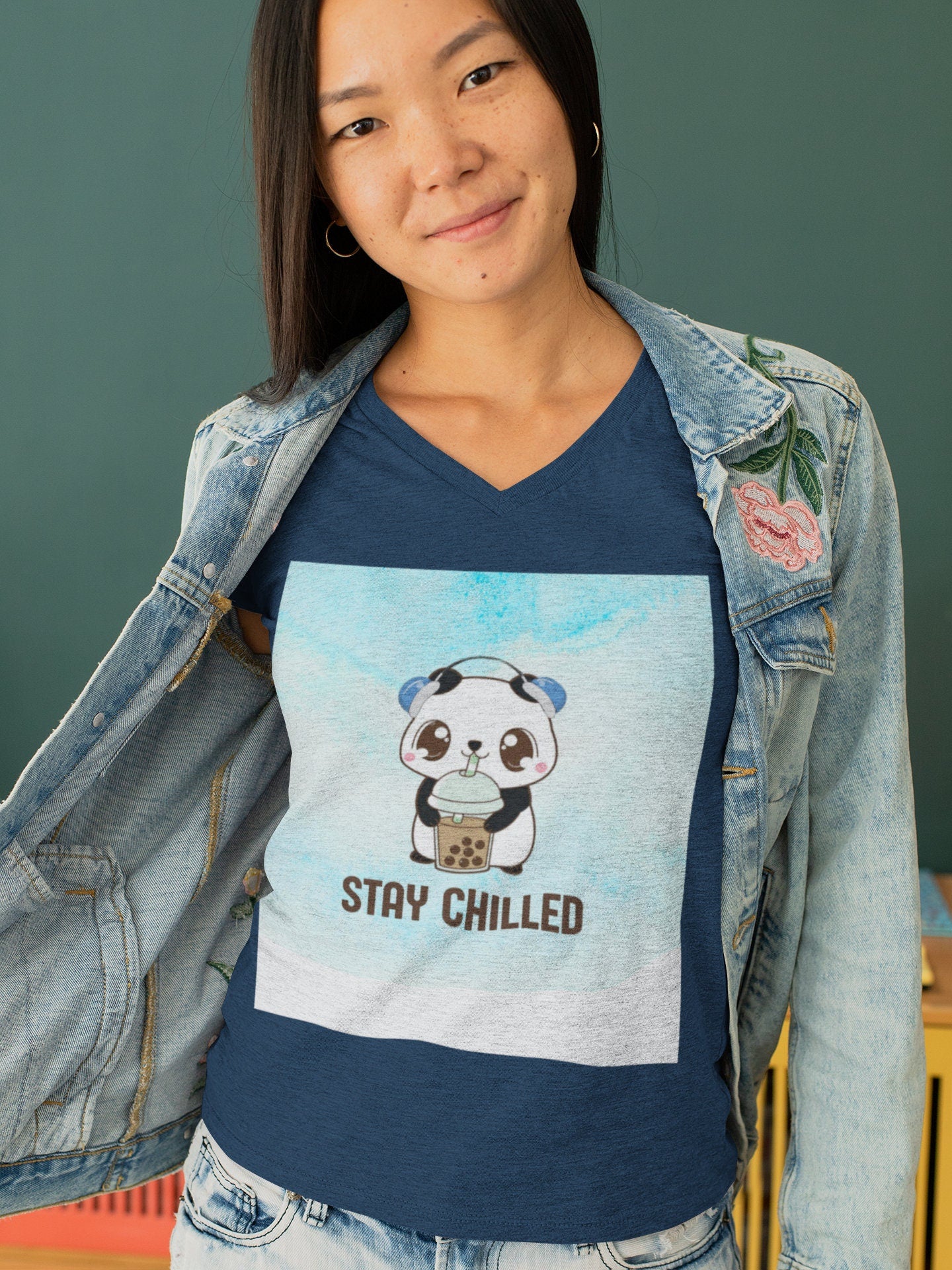 Fun Graphic T Shirt Boba Tea Panda Cotton Shirt Boba Chic