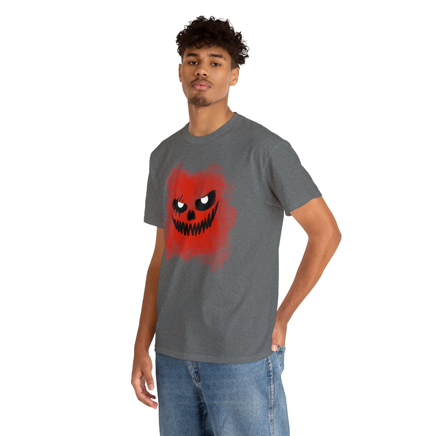 Halloween T-Shirt Pumpkin Graphic Tee Spooky Shirt Pumpkin Face Fall Shirt Halloween Horror Shirt