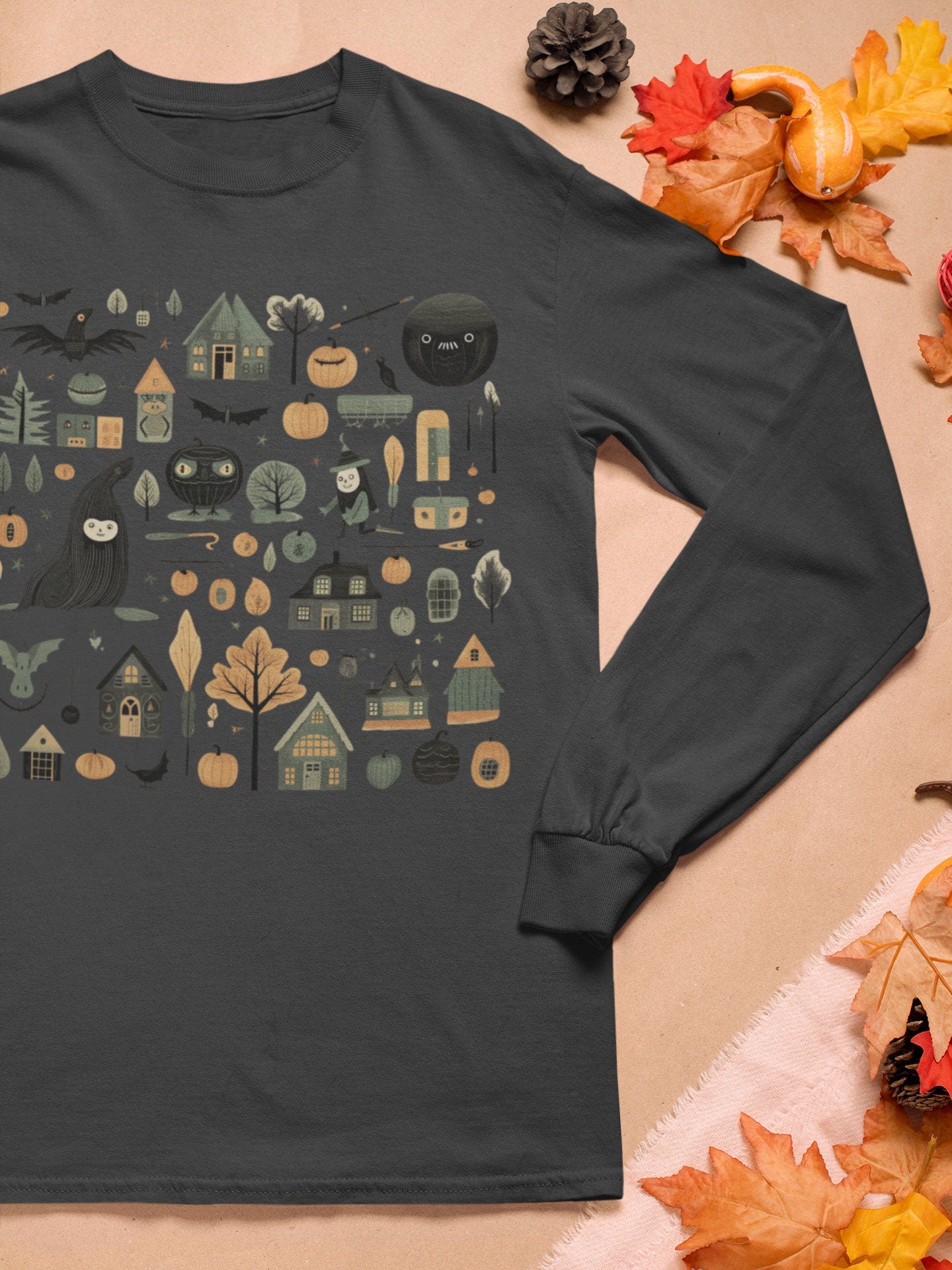 Vintage Halloween Shirt, Vintage Fall Shirt, Hocus Pocus Long Sleeve Tee, Fall Crewneck, Pumpkin T Shirt, Halloween Party Shirts