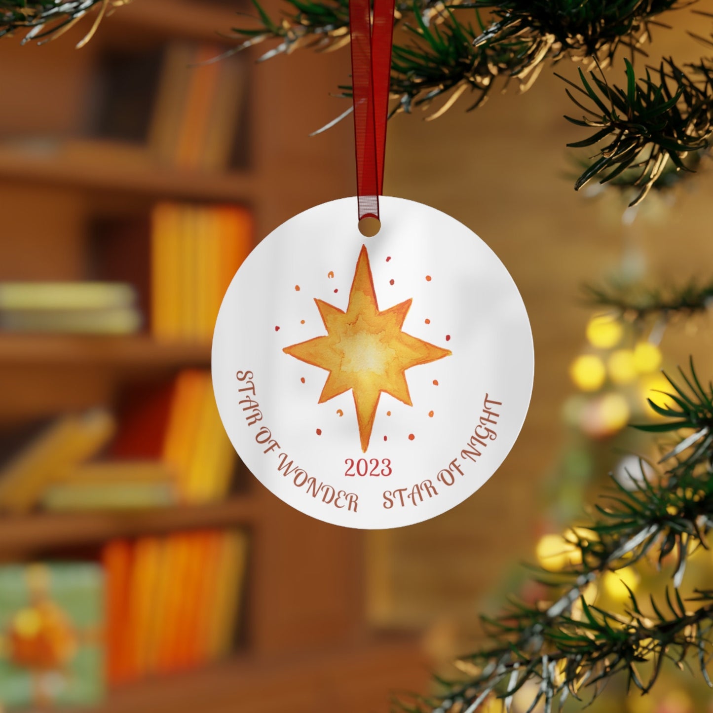 Metal Christmas Ornament Star of Bethlehem Aluminum Seasonal Holiday Decor Christmas Gift Idea Star Bright Star Night Cool Gift Farmhouse