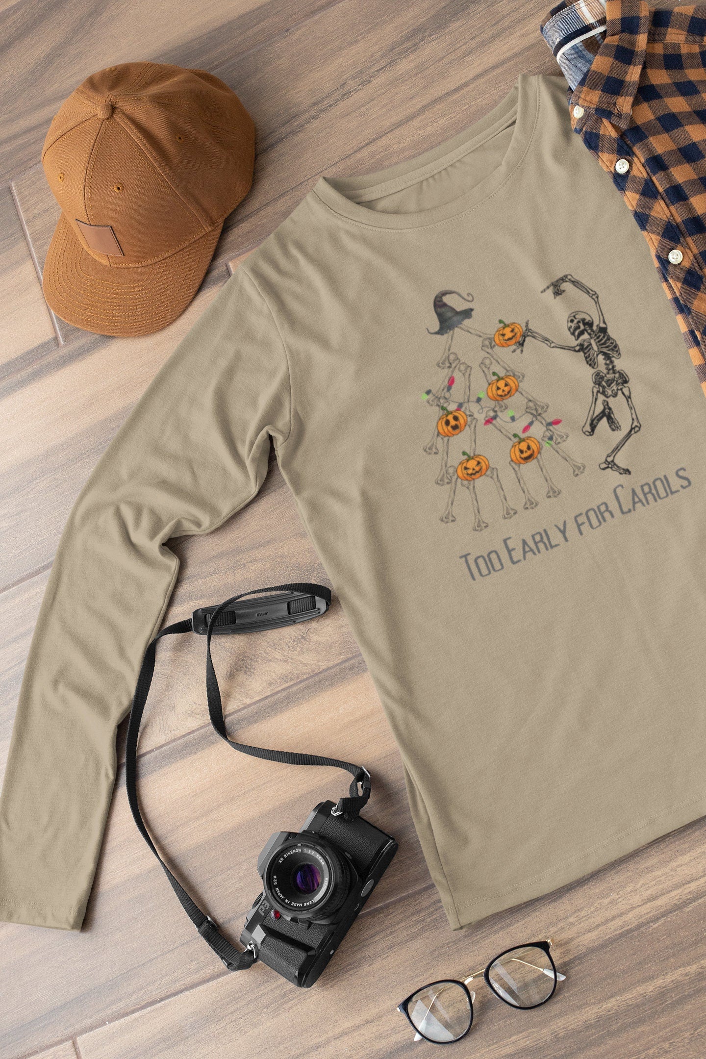 Funny Skeleton Halloween T-Shirt, Spooky Quote Tee, Halloween Costume,  Comfort Colors,  Long Sleeve Shirt, Graphic Scary, Loose Fit Top