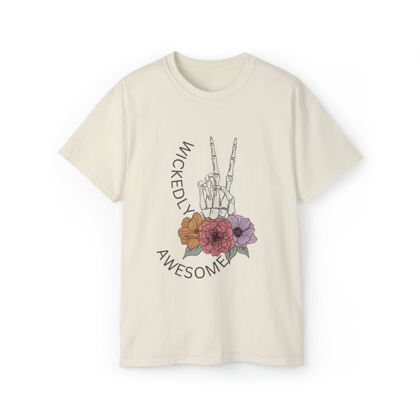 Halloween Graphic Shirt Fall Cotton Tee Wickedly Awesome Halloween Costume Holiday Gift