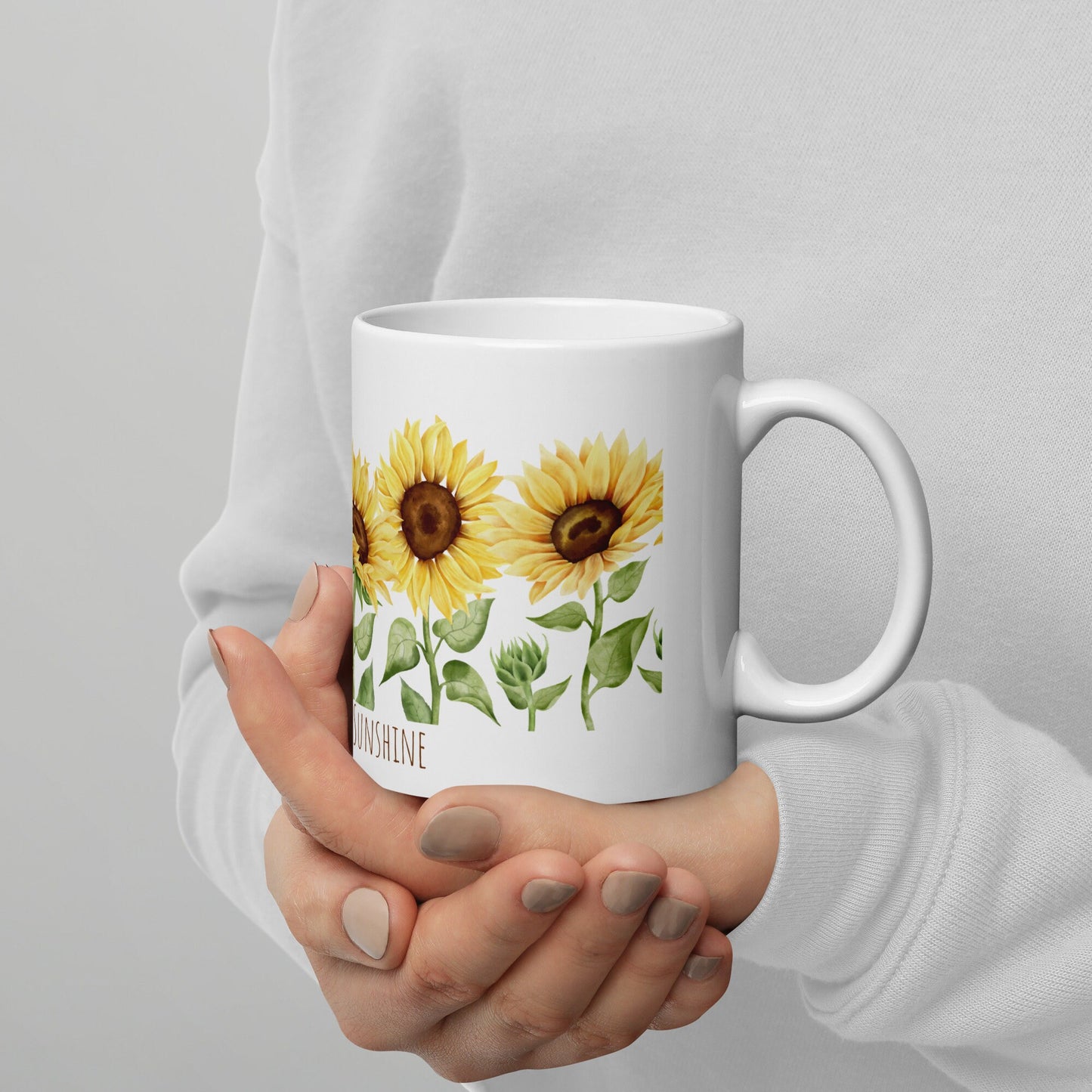 Pretty Sunflower Mug with Positive Quote, Be Someone's Sunshine, Gift Ideas, Autumn Mugs, Inspirational Mug, Gift for Teacher Nurse Mom