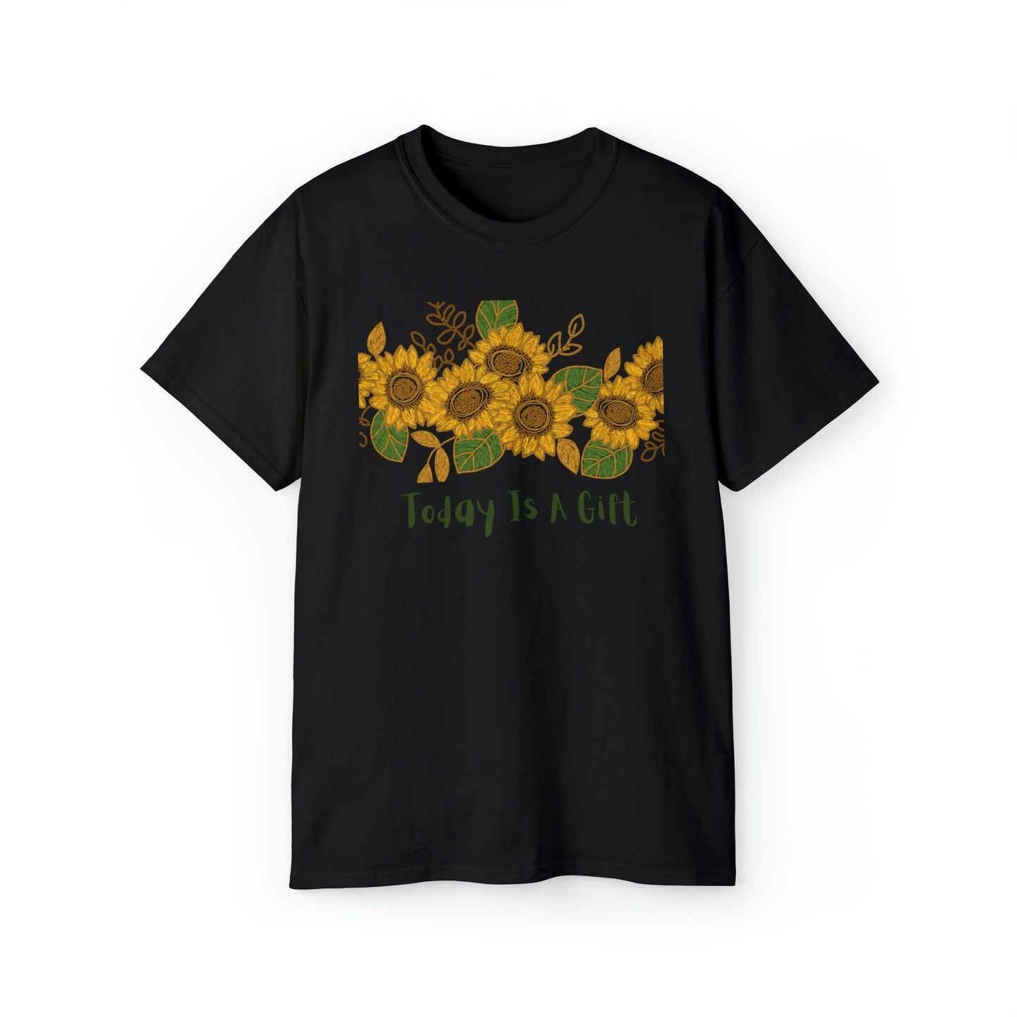 Womens Graphic T-Shirt Sunflowers Unisex Ultra Cotton Tee Floral Shirt