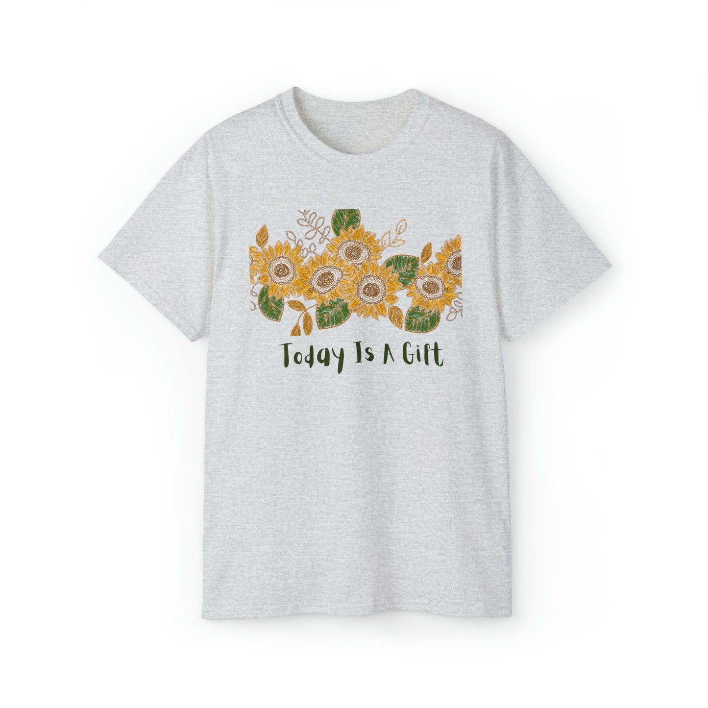 Womens Graphic T-Shirt Sunflowers Unisex Ultra Cotton Tee Floral Shirt