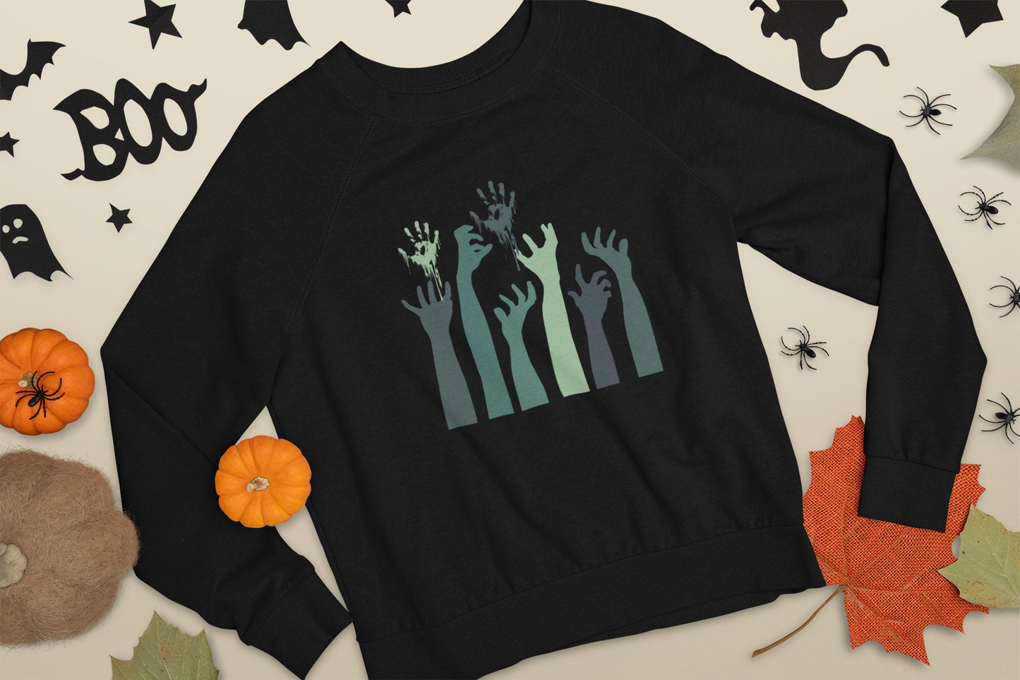 Halloween Zombie Hands Sweatshirt, Spooky Graphic Tee, Halloween Costume Shirt, Halloween Gift Idea, Creepy Shirt