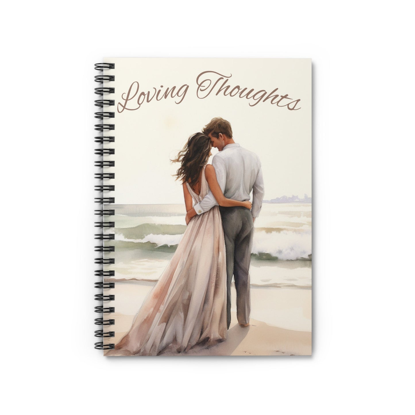 Loving Thoughts Daily Journal, Writing Notebook, Wedding Gift, Bride to Be Diary, Lined Paper Composition Book