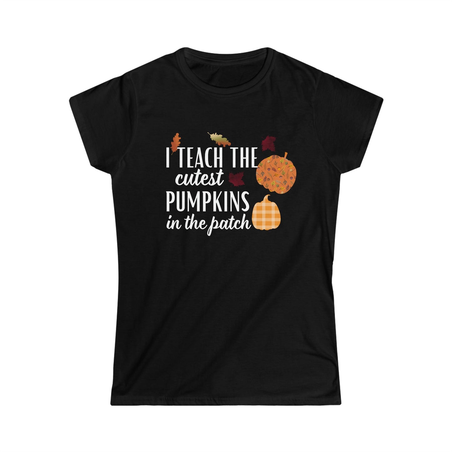 Woman's Graphic Funny T Shirt, Gift for Teacher Woman's Funny Quote, Halloween Teacher T-shirt, Plaid Shirt, Trendy Top, Pumpkin Graphic Tee