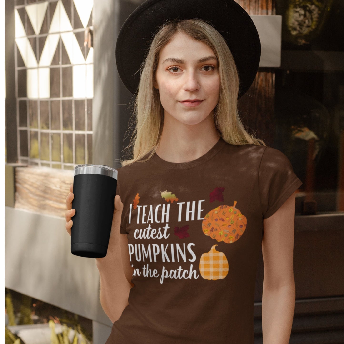 Woman's Graphic Funny T Shirt, Gift for Teacher Woman's Funny Quote, Halloween Teacher T-shirt, Plaid Shirt, Trendy Top, Pumpkin Graphic Tee
