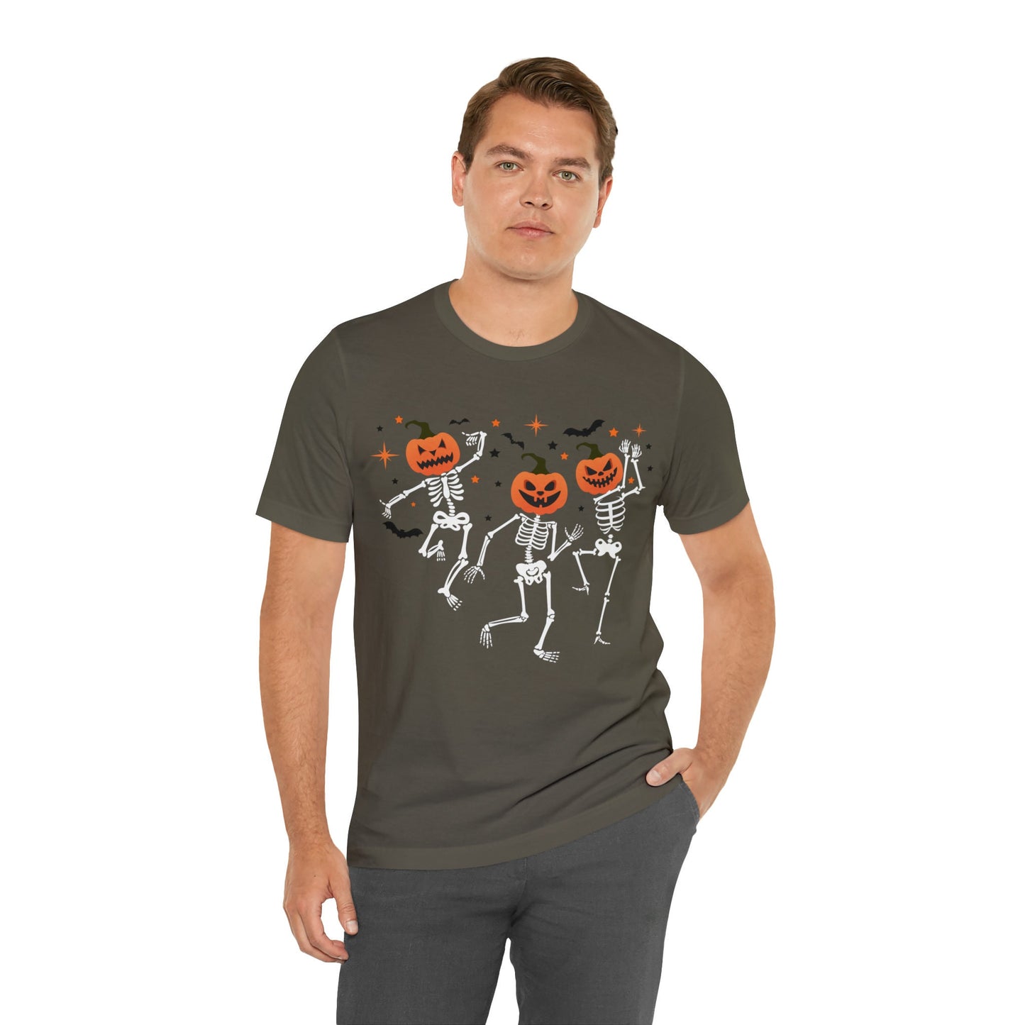 Dancing Skeleton Halloween Shirt, Pumpkin T-Shirt, Pumpkin Halloween Sweatshirt, Fall Sweatshirt Spooky Season Shirt, Fall Shirts for Women