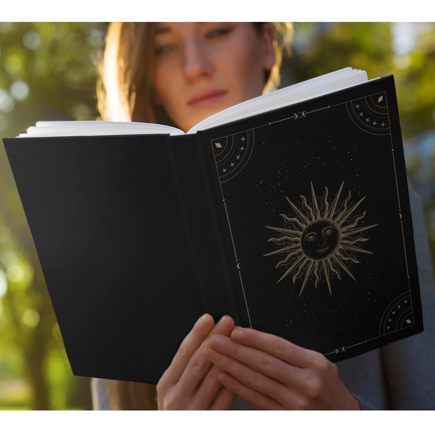 Sun and Stars Notebook, Dream Journal, Hard Cover, Manifestation Diary, Shadow Work, Mindfulness Journal, Celestial Workbook, Guided Journal